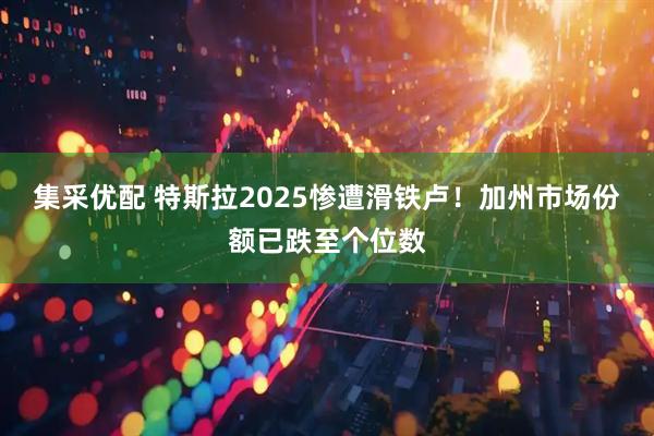 集采优配 特斯拉2025惨遭滑铁卢！加州市场份额已跌至个位数